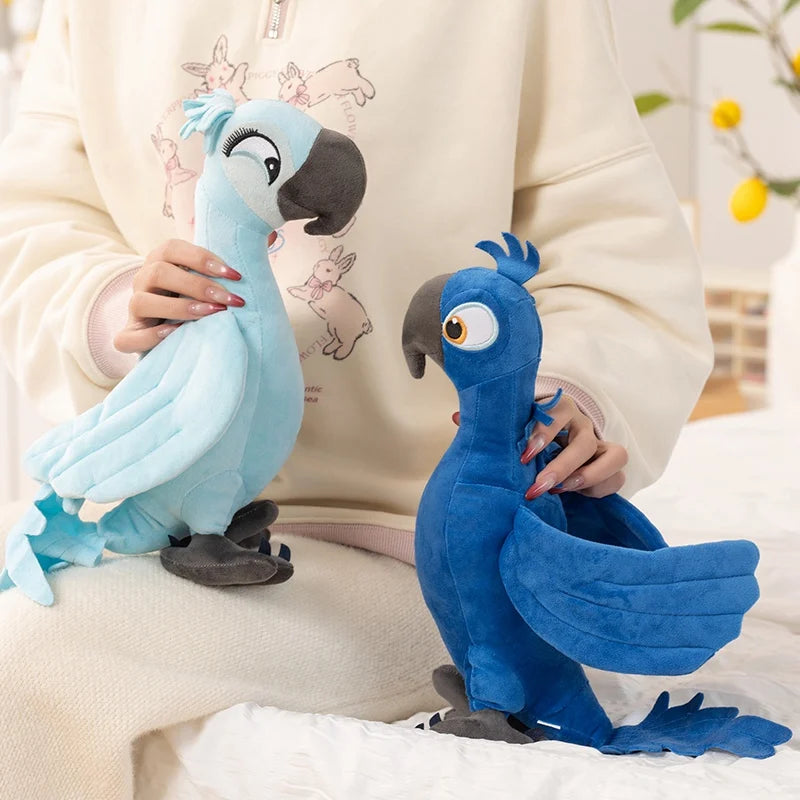 New Rio 2 Movie Cartoon Plush Toys 35cm Blue Parrot Blu & Jewel Bird Dolls Christmas Gifts Plush Toy
