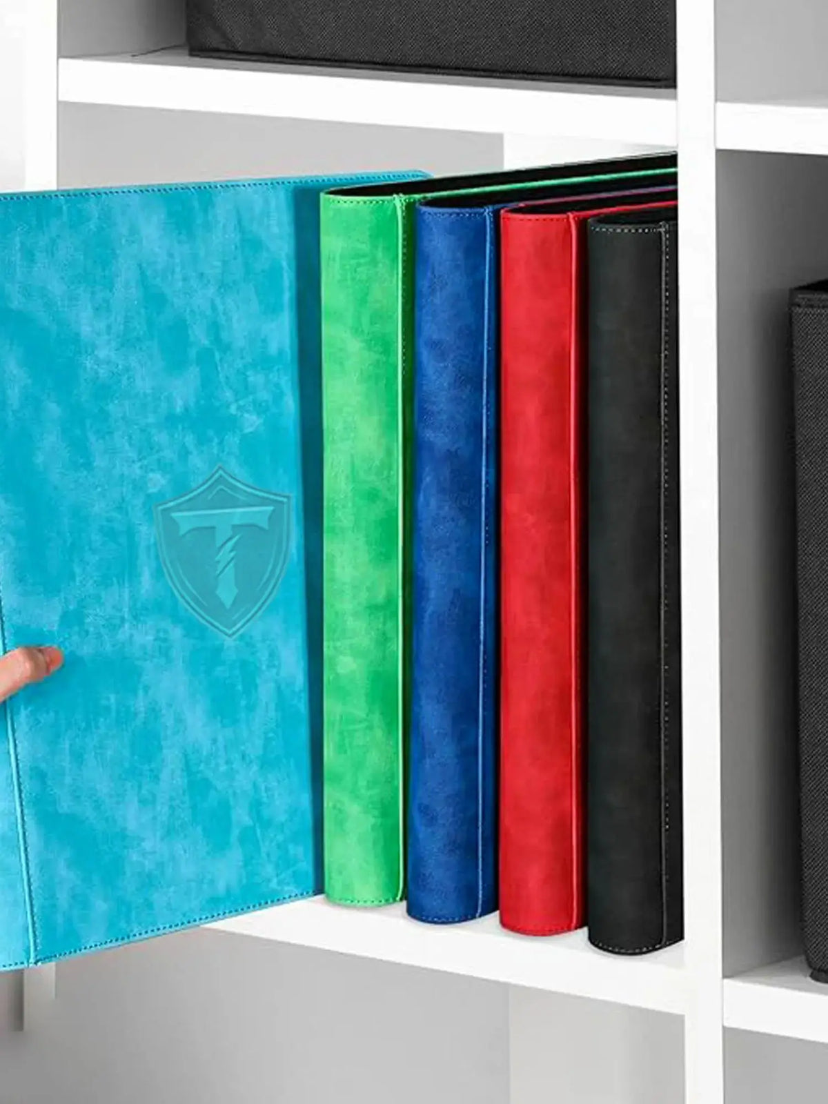 Toploader Card Binder, 9-Pocket Album fits 3x4'' Top Loaders, Double-Sided Display Case for PTCG/MTG/Sports Cards (Black)
