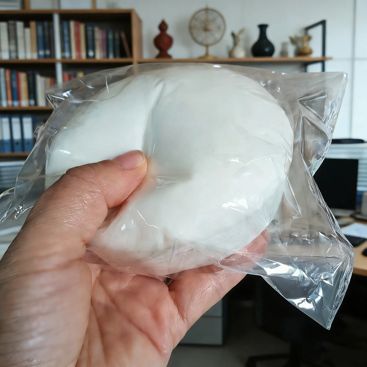 White Squishy Yogurt Cake Bread Squeeze Toy Soft Stress Relief Slow Rising Sensory Fidget Toys for Kids and Adults Relaxing Gift