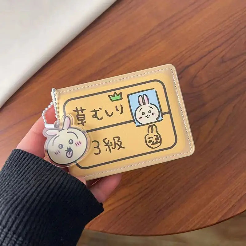 yiji Cute hachiware Usachi Driver's License Protective Cover Two-in-one Driver's License Leather Case Document  Card Holder