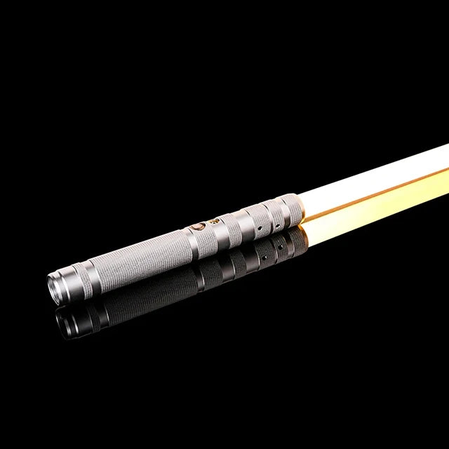 Metal Handle RGB Cosplay Double-edged Lightsaber Sword 16 Colors Change LED Switchable Sound And Light For Boys Girls Gift