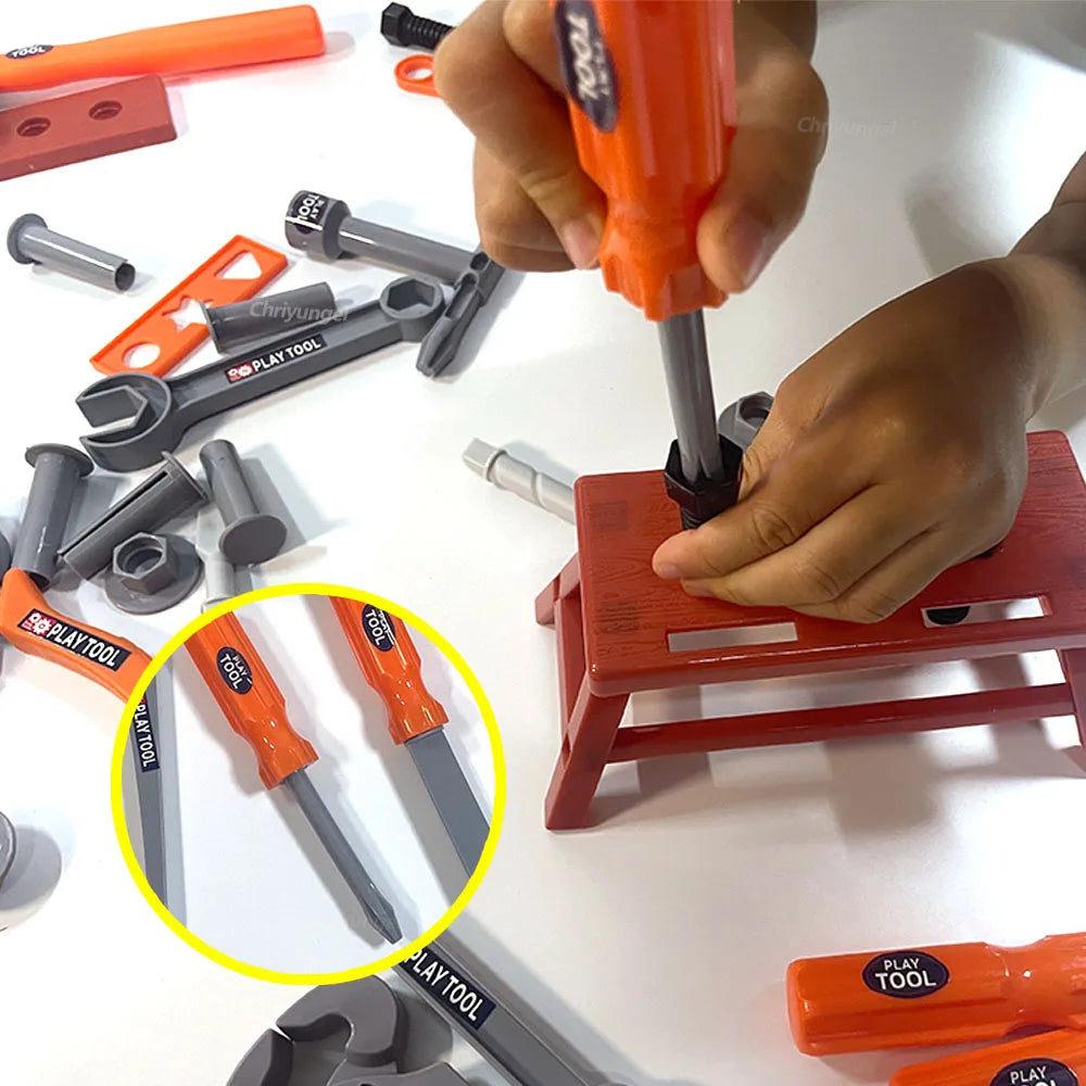 38/42 PCS Pretend Tools Kit Kids Play Repair Tool Set Plastic Construction Toys with Screwdrivers for Toddler Boys Girls Child