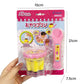 Feeding Pudding Feeding Toy Cute Pink Jelly Strawberry Pudding Set Desktop Ornament Models Desk Interior for Children Funny Gift