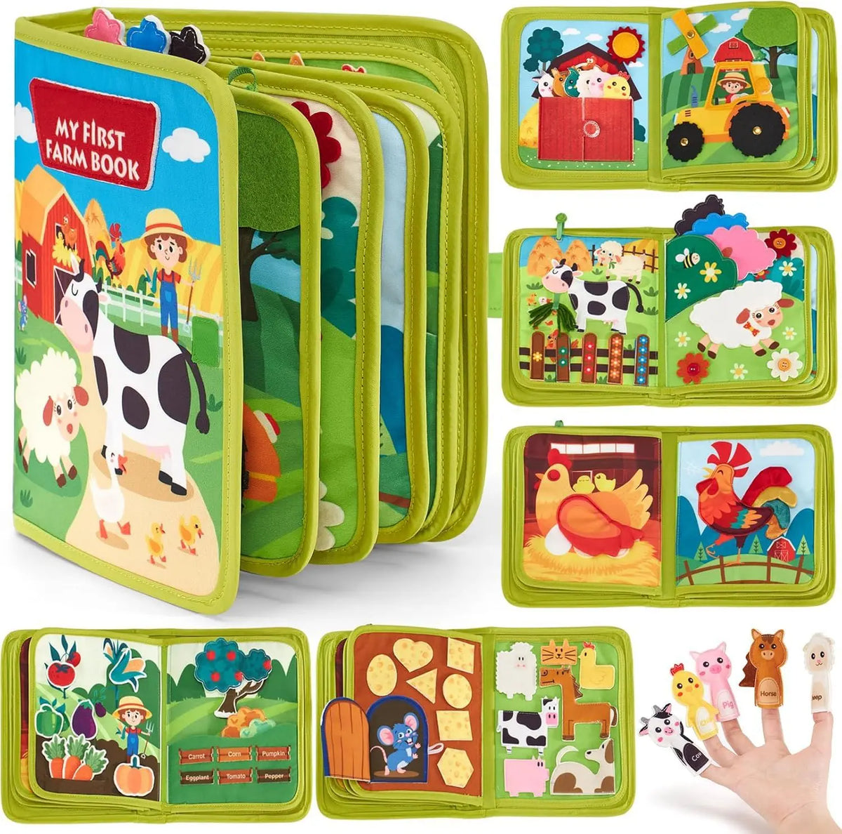 Baby Early Education Schoolbag Safe Felt Interactive Busy Board Alphabet Educational Toy for Children Felt Alphabet Learning Boa