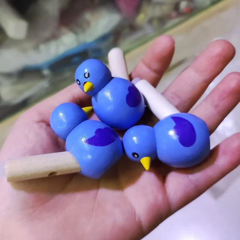 3PCS Wooden Bird Whistle for Kids Music Toys Educational Gifts Birthday Party Favors Noisemakers Classroom Prizes