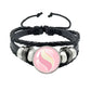 Mega Stone Key Chain Anime Peripheral Creativity Exquisite Fashion Black Leather Rope Buckle Key Chain Trend