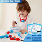 JOYFY Kids Doctor Kit 16Pcs Pretend Play Medical Kit with Realistic Toy Stethoscope Reusable Record Cards for Toddlers Ages 3+