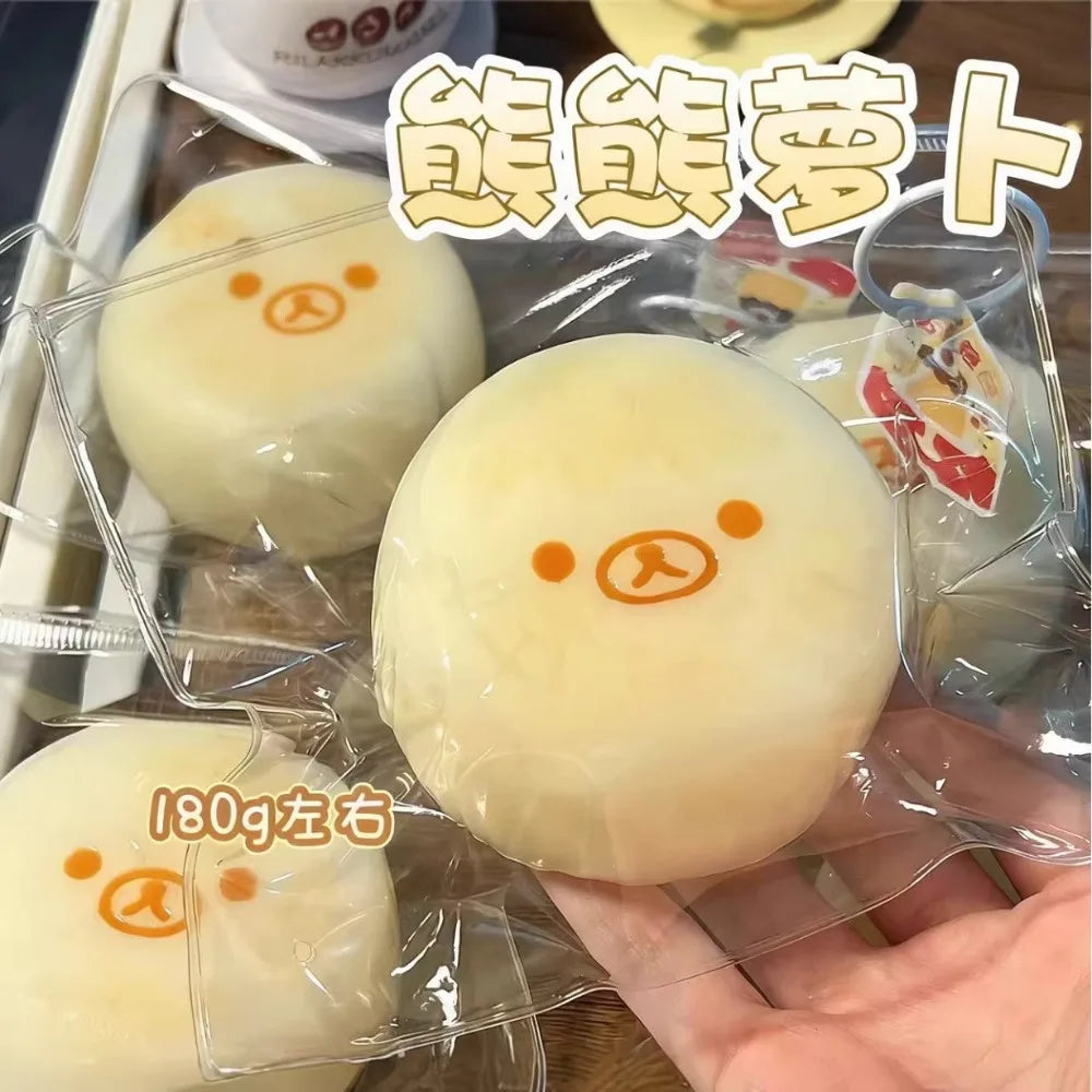 Realistic Dessert Food Rilakkuma Squishy Toy Slow Recovery Cute Cartoon Squeeze Stress Relief Fidget Sensory Decompression Gift