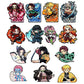 4/8Pcs Anime Demon Slayer Enamel Brooch Pins Kimetsu No Yaiba Character Tanjirou Nezuko Rengoku Metal Lapel Badge Cosplay Gift
