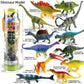 12pcs/set Updated Simulated Solid Dinosaurs Toy Model Realistic Brachiosaurus Tyrannosaurus Rex Toys For Children Christmas Gift