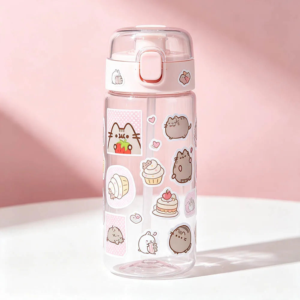 500PCS Pusheen Style Cartoon Cat Roll Stickers Waterproof Graffiti Scrapbooking Notebook Phone Cute Decoration Decals Toys