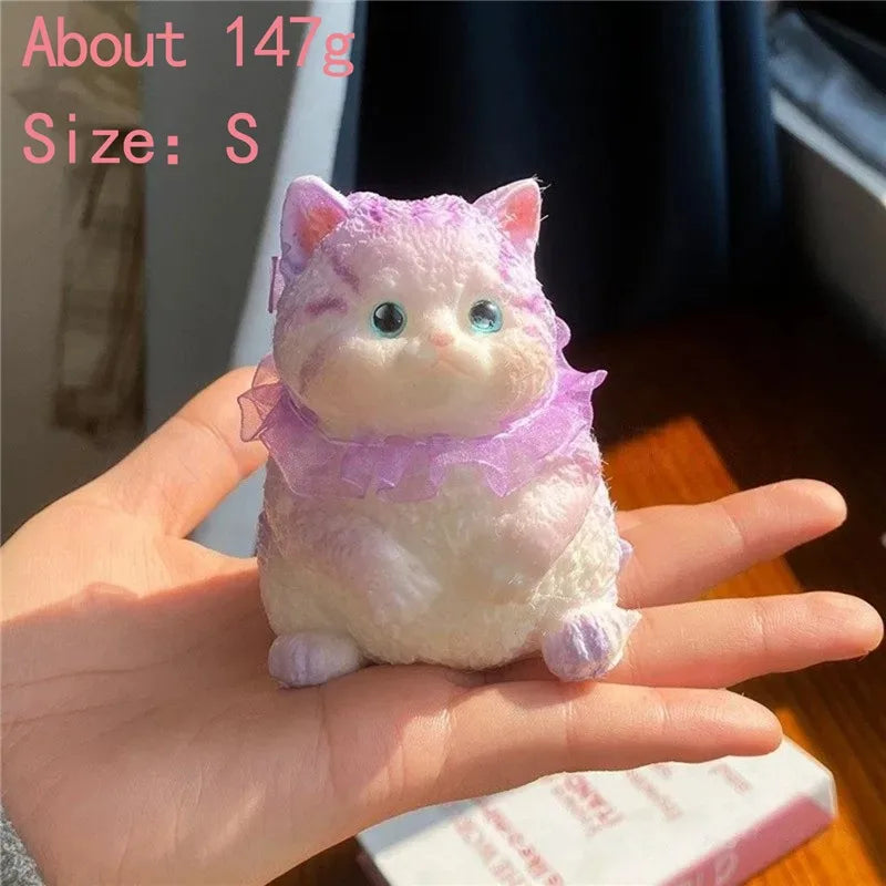 Kawaii Lucky Cat Siamese Cat Soft Slow Rising Squeeze Stress Relief Sensory Fidget Toy Plush Desktop Ornamen Anxiety Relief Toy