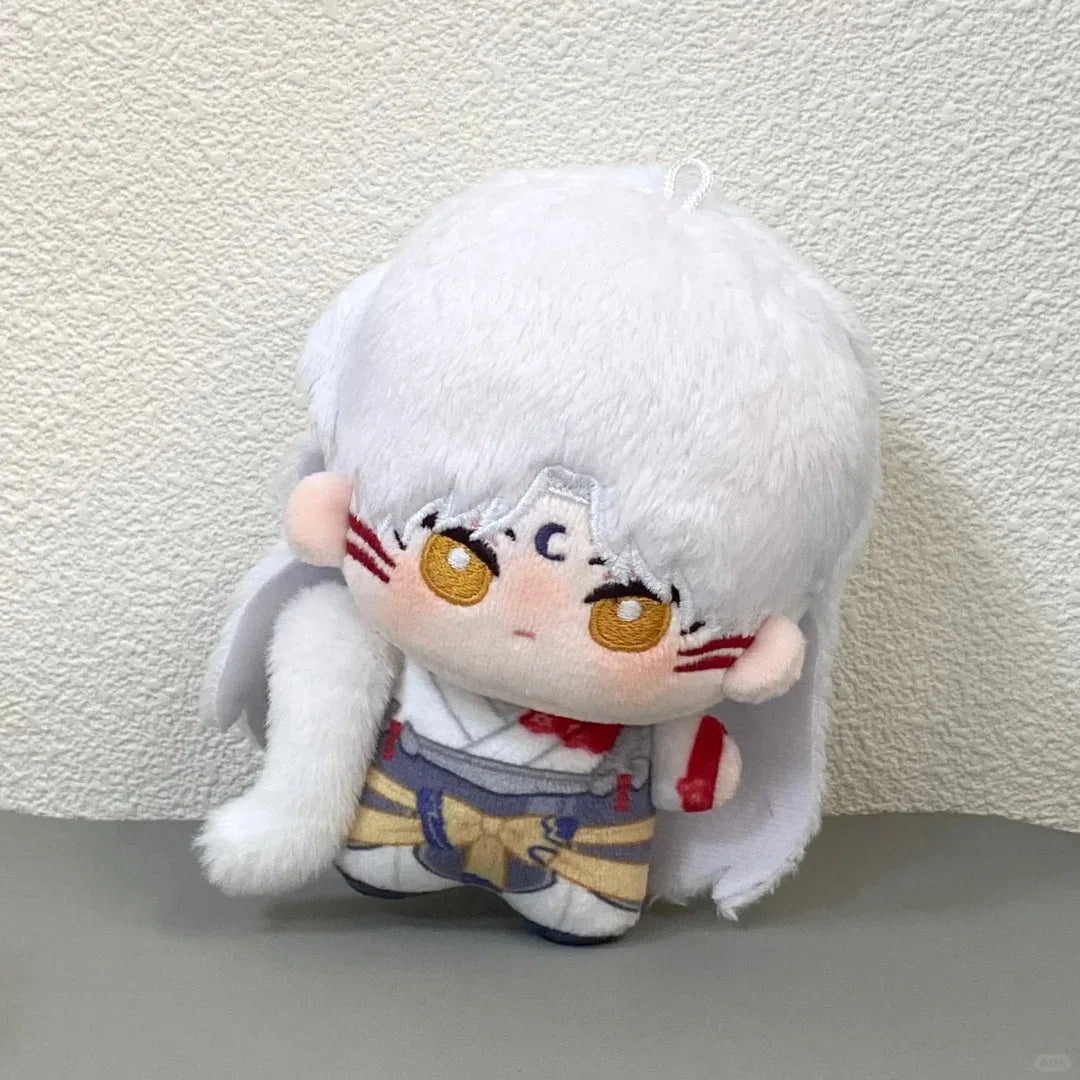 Anime Inuyasha Sesshomaru 10cm Cute Plush Cotton Doll Plush Keychain Pendant Gift