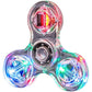 LED Colorful Light Fidget Spinner Transparent Luminous Hand Spinner Fingertip Gyroscope Finger Stress Relief Toys Gifts