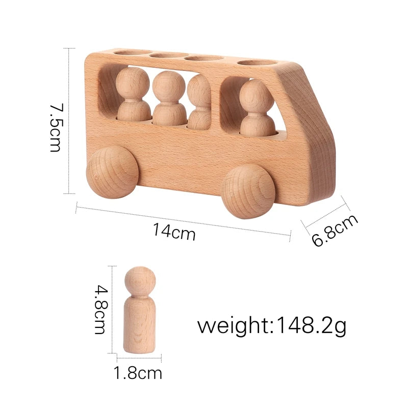 Wooden Train Birthday Toy Simulated Train Toy Model  Non-remote Control Rail Car Removable Wooden Train Exquisite Gift With BOX
