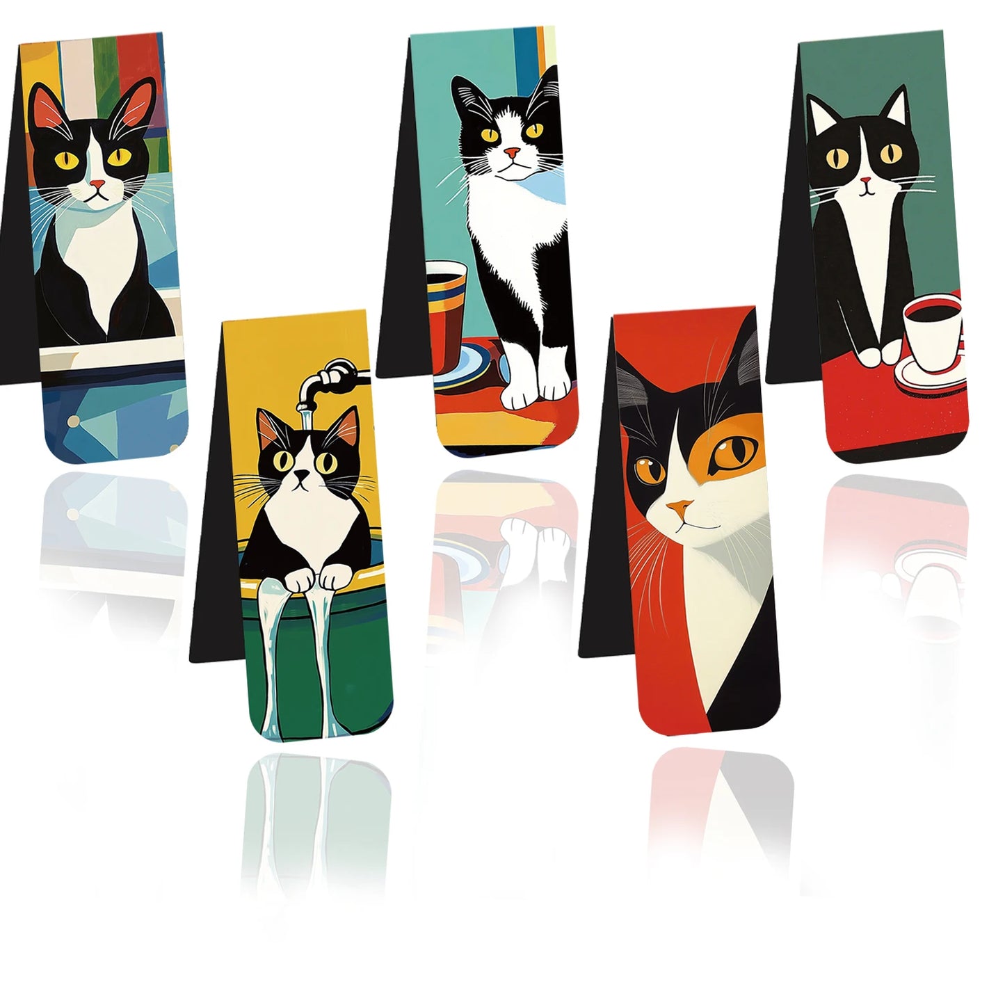 5pcs Simple And Fun Cat Paw Magnetic Bookmarks Reading Items Page Holder Stationery Office Supplies Book For Pages Books Readers