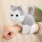 Creative Stuffed Animals Raccoon Fox Husky Cat Monkey Papa Circle Toy Wrapped Around Arm Doll Toys For Kids Birthday Gift