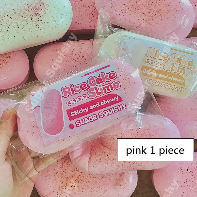 Squishy Cheese Cake Bread Squeeze Toy Soft Stress Relief Toys Slow Rising Sensory Fidget Toy for Anxiety ADHD Adults Squeeze Toy