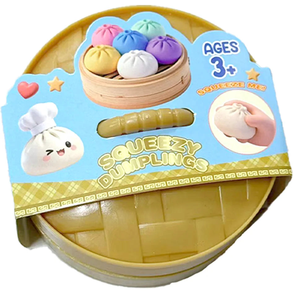Hot Glitter Dumpling Squishy with Box Dumplings Sensory Squeeze Toy for Stress Relief Fans Gifts
