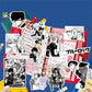 10/30/70pcs BLUE LOCK Football Anime Stickers Cool Black and White Cartoon Graffiti Sticker Decals for Phone Skateboard Notebook