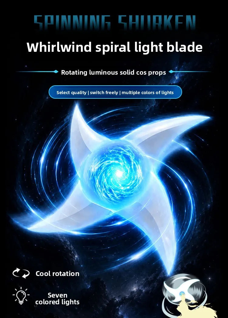Spiral Rasengan Light Blade, Rotatable Luminous Cosplay Prop, Cool Anime Laser Sword Toy, Perfect Gift for Boyfriend