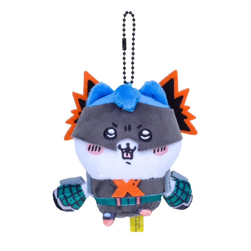 Cartoon yiji My Hero Academia Linkage Self-deprecating Bear Cute Pendant Bag Decoration Keychain Hachiware Usagi Plush Doll