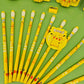 12pcs Cartoon Pencil with Eraser Pencil Sharpener Cute Anime Figure School Supplies Office Stationery Kawaii Tools Gifts