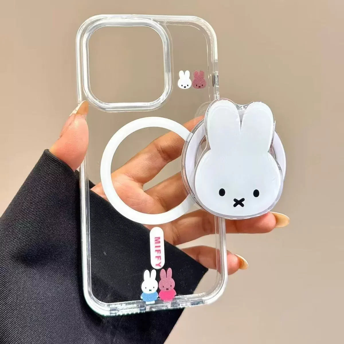 Kawaii Mify Rabbit Magnetic Phone Stand Cartoon Magnetic Airbag Stand Portable Desktop Bracket Phone Decor Gifts