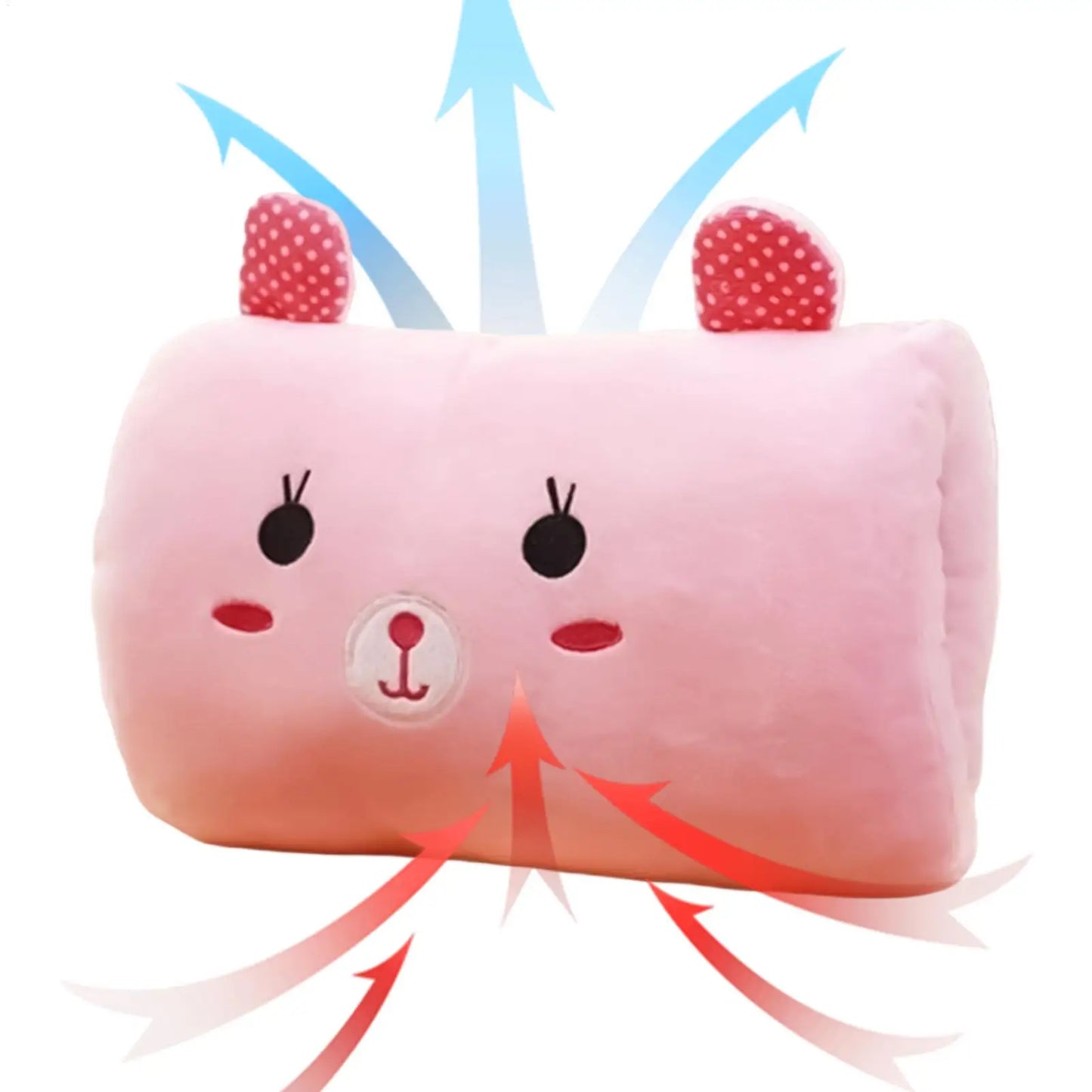 Plush Hand Warmer Plush Bunny Shape Hand Warmer Muff Arm Pillow for Kids Classroom Travel Napping Winter School Home Cold