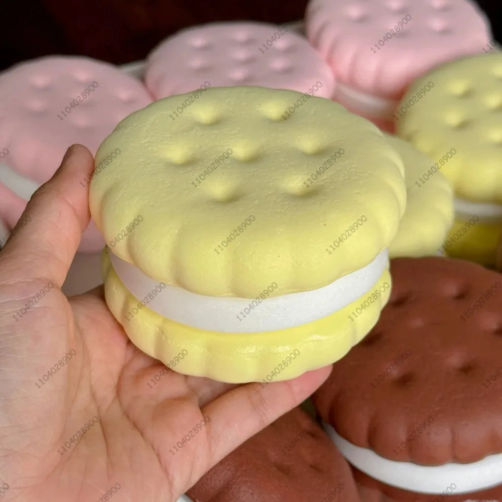 2026Squishy Simulated Cake Squeeze Toy Fidgets Toys Big Cookie Biscuit Slow Rising Squishy Anxiety Antistress Squishys Kids