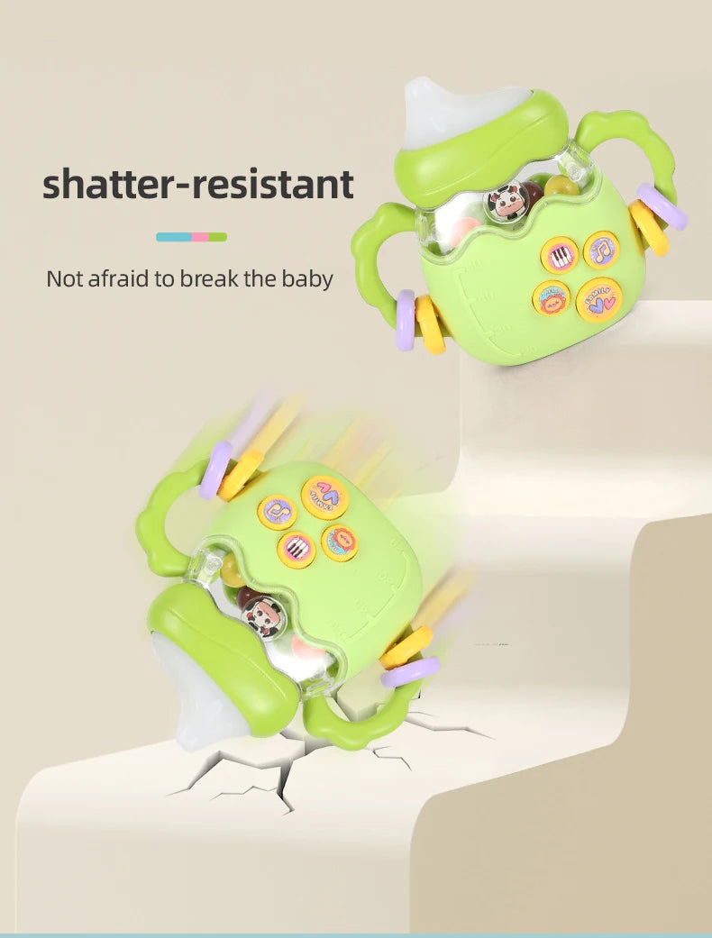 Baby Bottle Rattle Jigsaw Puzzle Toy, Suitable for Early Education. Cute Baby Toy. Bottle Nipple. Children's Day Gift. Baby-Frie
