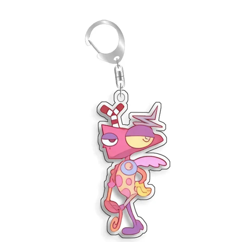 For TADC Jax Pomni Ragatha Gangle Acrylic Selfmade Cute Cartoon Anime Keychain Pendant Toy Gifts 5cm