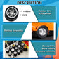 1/64 Wheels with Fixed Black Rubber Tires Six Spoke for Toy Model Diecast Cars Refitting Parts for MINIGT (5 Sets for 5 Cars)
