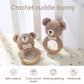 Baby Toys Crochet Animal Rattle Cartoon Music Rattle Toys for Baby Kawaii Teether Rattle Baby Toy 0 12 Months Montessori Toys
