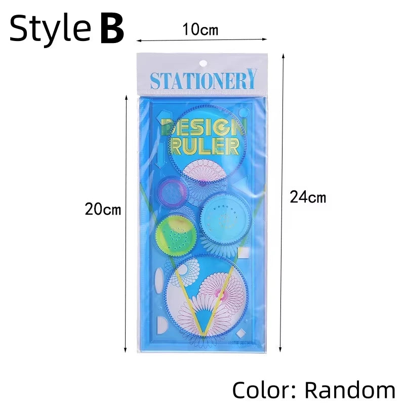 22/4/1PC Spirograph Ruler Drawing Scratch Painting Toys Interlocking Gears Wheels Painting Drawing Accessories Educational Toy
