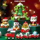 HUIQIBAO Children Mini Christmas Tree Santa Claus Model Micro Bricks Building Block DIY Snowman Elk Bricks Toys for Adult Gift