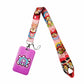 Anime Cartoon Credential Holder Keychains Neck Lanyard For Pass Card Anime Credit Card Holder Keychain Straps Wholesale