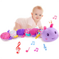 Baby Musical Caterpillar Plush Toy with Crinkles and Rattles Sensory Learning Toy for 0+ Months Infants Newborn Boys and Girls