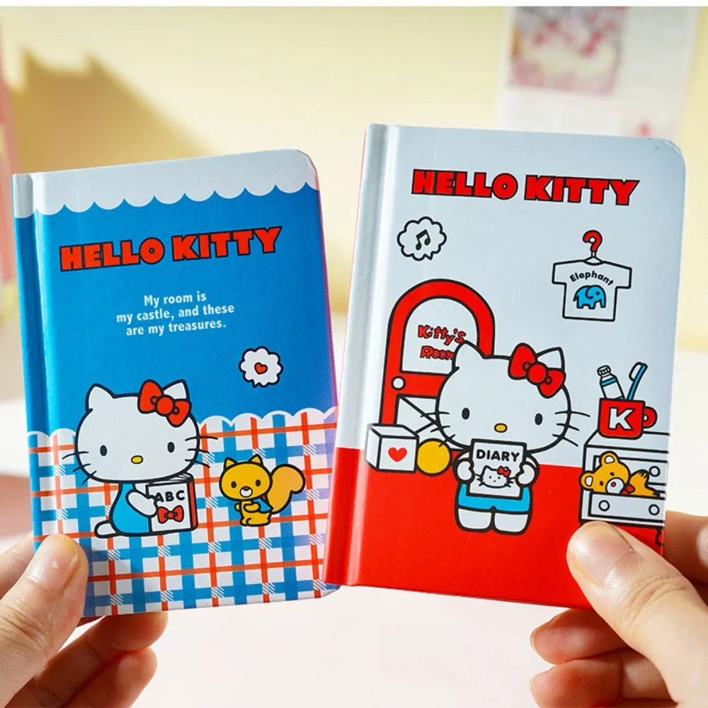 Genuine Sanrio Pocket Type Notebook Hello Kitty Cartoon Print Writing Book Notepad Office Bookkeeping Teens Gifts