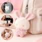 1/2Pcs Mini Angel Bunny Plush Keychain Cute Soft Rabbit Stuffed Toy Hanging Pendant Kawaii Gift for Girls