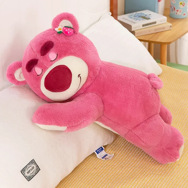 New Story Lotso Cute Bear Strawberry Sofa Plush Pillow Stuffed Toys Children Girls Friends Festivals Birthday Gift
