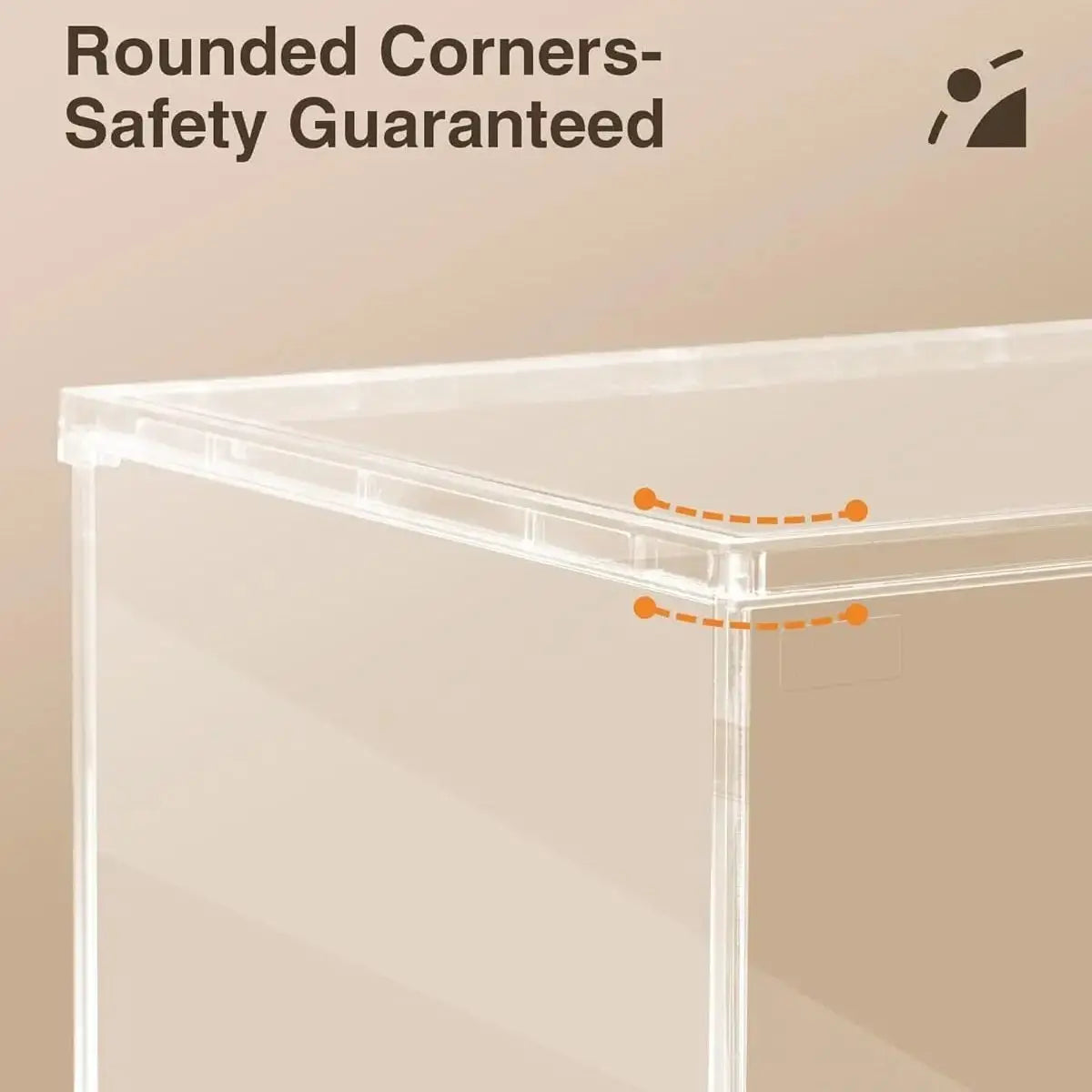 Rolife Clear Acrylic Display Box for Hobby Collectible Dust Cover Display Case for Miniature House Stackable Storage Plastic Box