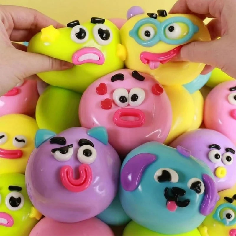 Dog Face Swap Squishy Toy Soft Moldable Cute Slow Rise Squeeze Toy Relaxing Sensory Fidget for Adults Home Office Play Gift ﻿