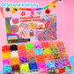 Creative Colorful Loom Bands Set Rainbow Bracelet Making Kit DIY Rubber Band Woven Bracelets Craft Toys For Girls Birthday Gifts