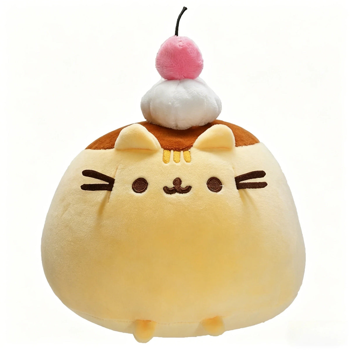 22cm Pudding Cat Stuffed Plushie Round Cute Animal Soft Toy for Friend Birthday Present Sleeping Pillow