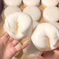 White Squishy Yogurt Cake Bread Squeeze Toy Soft Stress Relief Slow Rising Sensory Fidget Toys for Kids and Adults Relaxing Gift