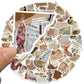 52PCS Retro Art Vsco Graffiti Stickers Aesthetic Cartoon Decals Laptop Luggage Skateboard Phone Guitar Car Sticker Kids Toys