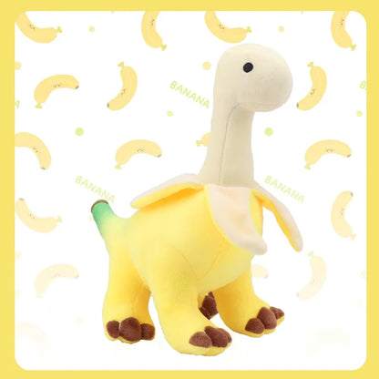 28CM Cute Peeled Banana Brontosaurus Plush Toys Soft Stuffed Dragon Animals Gift for Kids Birthday Gift Home Decor
