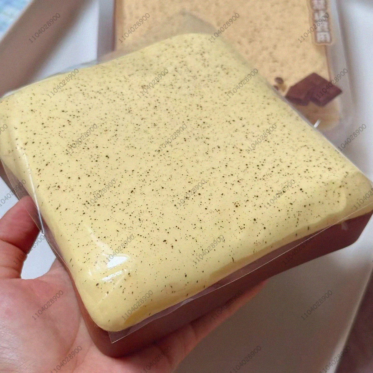 Sticky Toast Squishy Slow Rising Marshmallow Toast Mint Chocolate Bread Soft Tender Bread Squeeze Toy Stress Release Hand Relax