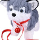18CM Electric Simulation Puppy Plush Toys Interactive Dog Robot  Walking Barking Tail Wagging Toy for Kids Birthday Xmas Gift